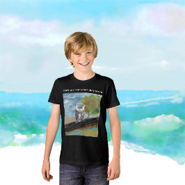 Camiseta Pintura de Coruja Sazonal nos Maravilhas da Nature