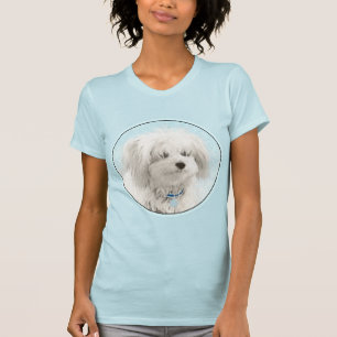 Camiseta Pintura de Coton de Tulear - Arte de Cão Original