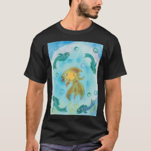 Camiseta pintura de criaturas do oceano