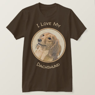 Camiseta Pintura de Dachshund (Longhaired) - Arte de Cão O