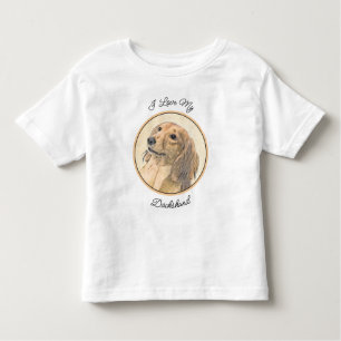 Camiseta Pintura de Dachshund (Longhaired) - Arte de Cão Or