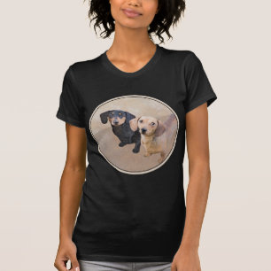 Camiseta Pintura de Dachshund (Smooth) - Arte de Cão Origin