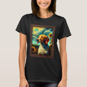 Camiseta Pintura De Dachshunds Girassol Flor Mamãe Mulheres