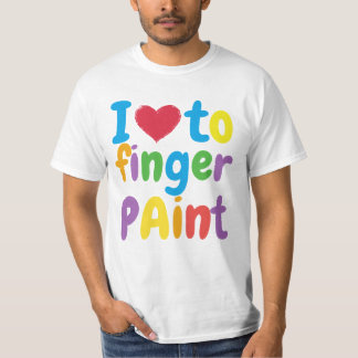 Camiseta pintura de dedo amoroso