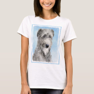 Camiseta Pintura De Deerhound Escocês - Cachorro Original C