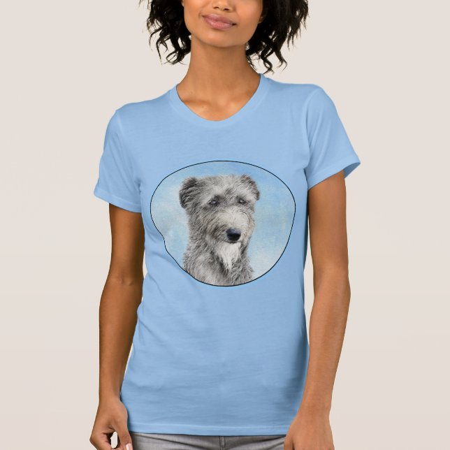 Camiseta Pintura De Deerhound Escocês - Cachorro Original C (Frente)