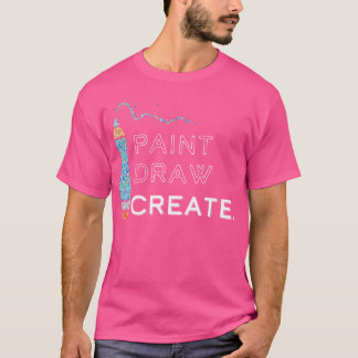 Camiseta Pintura de Desenho do Artista