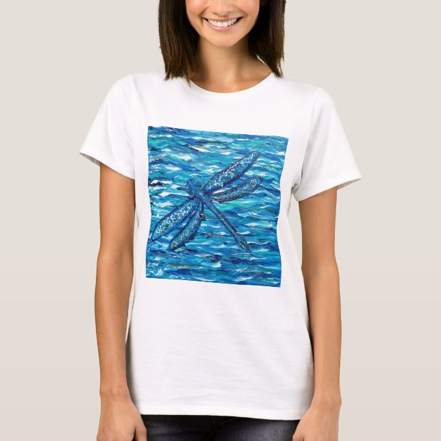 Camiseta Pintura de Dragonfly Azul (Frente)