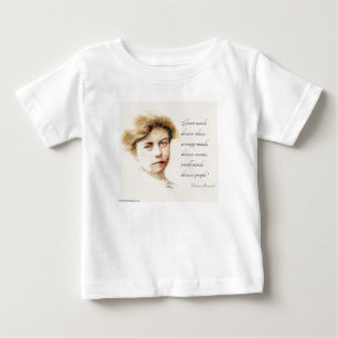 Camiseta Pintura de Eleanor Roosevelt e Citação "Grandes Me