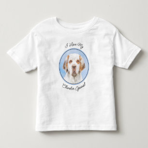 Camiseta Pintura de Espanhol Clumber - Arte de Cachorro Ori