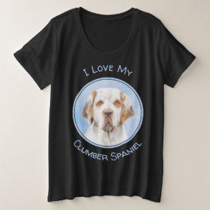 Camiseta Pintura de Espanhol Clumber - Arte de Cachorro Ori