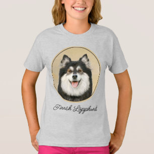 Camiseta Pintura de Finnish Lapphund - Arte Original de Cac