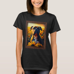 Camiseta Pintura de Flor de Girassol Mãe Mulheres Floral