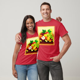 Camiseta Pintura de Frutas Tropicais. Comprar Agora