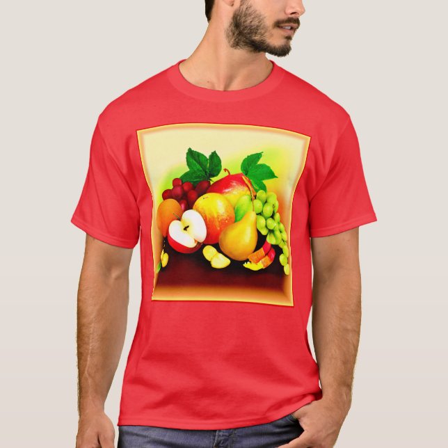 Camiseta Pintura de Frutas Tropicais. Comprar Agora (Frente)