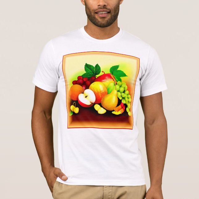 Camiseta Pintura de Frutas Tropicais. Comprar Agora (Frente)