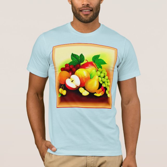 Camiseta Pintura de Frutas Tropicais. Comprar Agora (Frente)