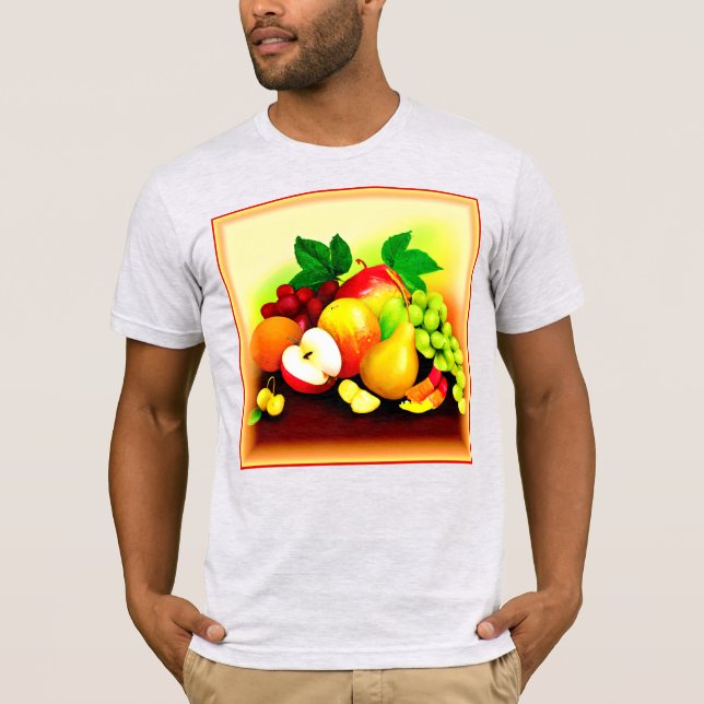Camiseta Pintura de Frutas Tropicais. Comprar Agora (Frente)
