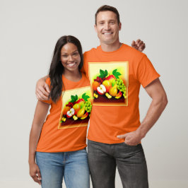 Camiseta Pintura de Frutas Tropicais. Compre Agora