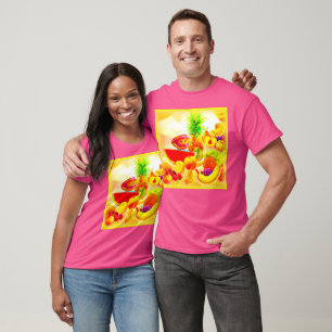 Camiseta Pintura de Frutas Tropicais exótica. Compre agora