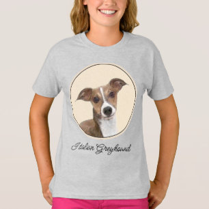 Camiseta Pintura de Galgo Italiano - Arte Original de Cacho