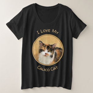 Camiseta Pintura De Gato Calico - Arte De Gato Original Bon