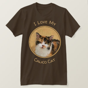 Camiseta Pintura De Gato Calico - Arte De Gato Original Bon
