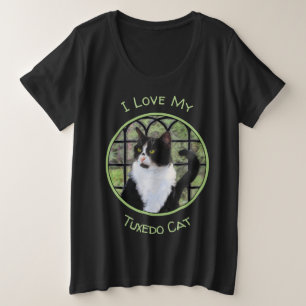 Camiseta Pintura De Gato Tuxedo - Arte De Gato Original Bon
