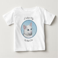 Pintura de Gatos Brancos - Arte de Gato Original B