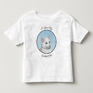 Camiseta Pintura de Gatos Brancos - Brincadeira de Gato Ori