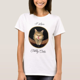 Camiseta Pintura de Gatos Loucos - Arte de Gato Original Bo