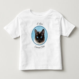 Camiseta Pintura de Gatos Siameses - Arte de Gato Original 
