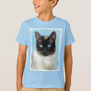 Camiseta Pintura de Gatos Siameses - Arte de Gato Original
