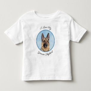 Camiseta Pintura de german shepherd - Arte de Cachorro Orig