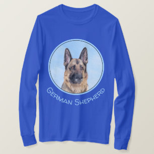 Camiseta Pintura de german shepherd - Arte de Cachorro Orig
