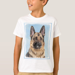 Camiseta Pintura de german shepherd - Arte de Cachorro Orig