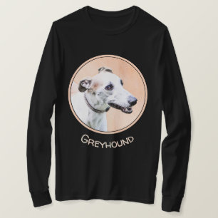 Camiseta Pintura de Greyhound - Arte de Cachorro Original
