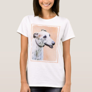 Camiseta Pintura de Greyhound - Arte de Cachorro Original