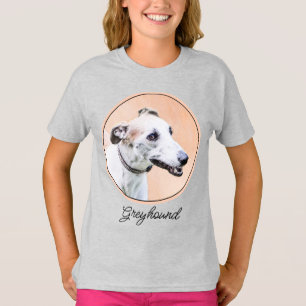 Camiseta Pintura de Greyhound - Arte de Cachorro Original