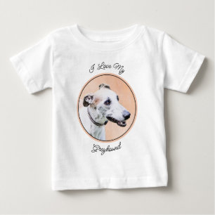 Camiseta Pintura de Greyhound - Arte de Cachorro Original