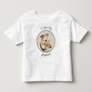 Camiseta Pintura de Greyhound - Arte de Cachorro Original