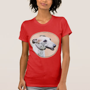 Camiseta Pintura de Greyhound - Arte de Cachorro Original