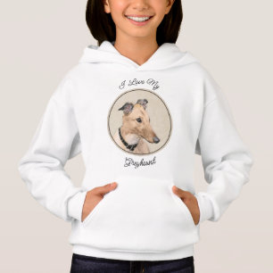 Camiseta Pintura de Greyhound - Arte Original de Cachorro F