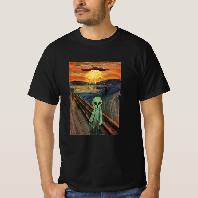 Camiseta Pintura de Gritar Alienígena (Frente)