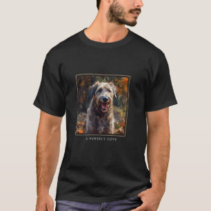 Camiseta Pintura de Jardim de Cachorro Irish Wolfhound Pet 