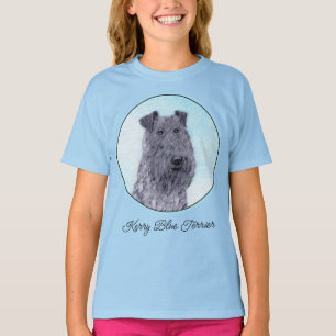 Camiseta Pintura de Kerry Blue Terrier Arte de Cachorro Ori