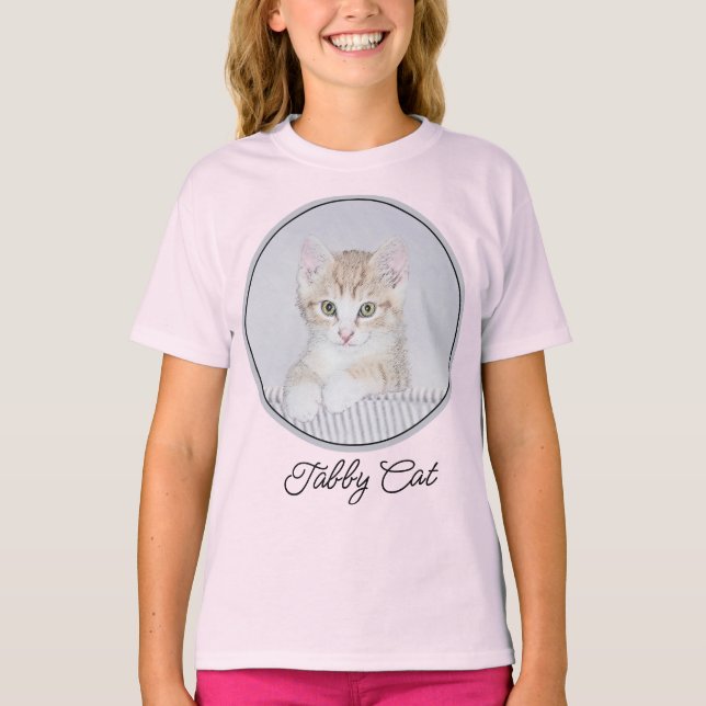Camiseta Pintura de Kitten Orange Tabby - Arte Original par (Frente)