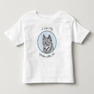 Camiseta Pintura de Klee Kai no Alasca - Arte de Cachorro O