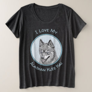 Camiseta Pintura de Klee Kai no Alasca - Arte de Cachorro O