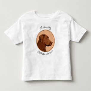 Camiseta Pintura de Labrador Retriever (Chocolate) - Arte C